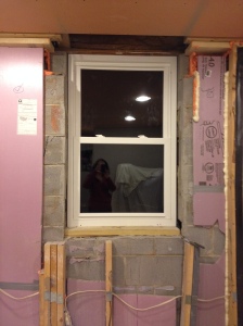 The end of Sunday night - window in place!